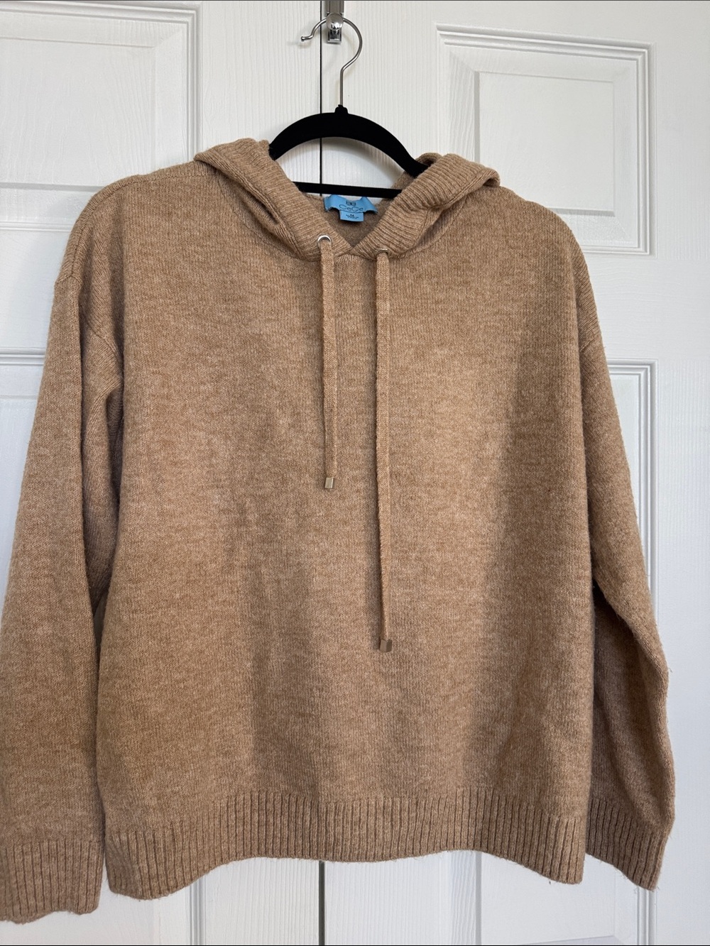 CeCe Women’s Camel Crewneck Hoodie Sweater